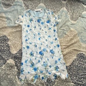Blue and white flower dress